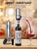 Tomeem Rechargeable Electric Wine Gift Set JKPQ01 - Silver - Like New