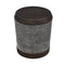 BALL & CAST END CONCRETE ACCENT SIDE TABLE TWO TONE BARREL - - Scratch & Dent