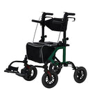ELENKER ALL-TERRAIN 2IN1 ROLLATOR WALKER TRANSPORT CHAIR - Scratch & Dent