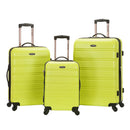 ROCKLAND MELBOURNE 3-PIECE HARDSIDE SPINNER LUGGAGE SPINNER 28/24/20 - LIME - Brand New