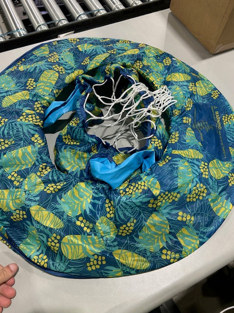 GENERIC BLUE AND YELLOW POOL BASKETBALL FLOATY - BLUE/YELLOW - Like New