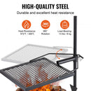 VEVOR SWIVEL CAMPFIRE GRILL, FIRE PIT GRILL GRATE OVER FIRE PITS - BLACK - Like New