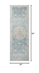 JUL-03 CJ ANTIQUE / SKY Chris Loves Julia x Loloi Rug Size: Runner 2' x 5. - Like New