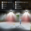 AMERITOP SOLAR LIGHTS OUTDOOR, 2 PACK 233 LED HIGH BRIGHTNESS CORDLESS - BLACK - Like New