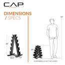 CAP DUMBBELL RACK HOME GYM SPACE-SAVING WEIGHT RACK COMPACT RK-12BIS-GR-GREEN - Like New
