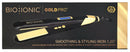 BIO IONIC GOLDPRO SMOOTHING AND STYLING IRON WITH LED DISPLAY - GOLD/BLACK - Like New