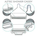 BATH BLISS 2 SHELF REGENCY SHOWER CADDY, 10018,  GRAY - Like New