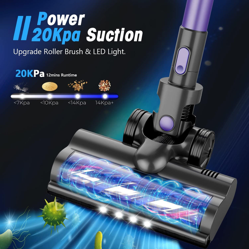 Zoker Vacuum Cordless Cleaner with High-Speed Brushless Motor A10 - DA ...