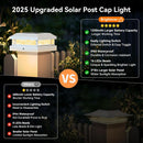 GENERIC 12-PACK SOLAR POST CAP LIGHTS OUTDOOR WATERPROOF SOLAR POWERED - WHITE - Like New