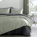 Eikei Solid Color Duvet Cover 120"x98" Luxury Bedding Set 400 Thread Count - Brand New
