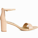 XZ0074 Stillieve Women's Ankle Strap Low Block Heel Sandal - NUDE 10 - Like New