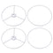 UXCELL LAMP SHADE RING 150MM DIA LAMPSHADE HOLDER FRAME CONNECTING LAMP - WHITE - Like New