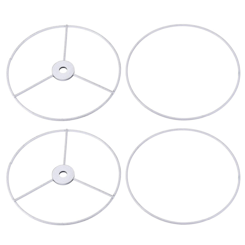 UXCELL LAMP SHADE RING 150MM DIA LAMPSHADE HOLDER FRAME CONNECTING LAMP - WHITE - Like New