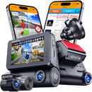 ROVE R3 3 Channel Dash Cam Front and Rear with Cabin, 3in IPS Touch Screen - Like New