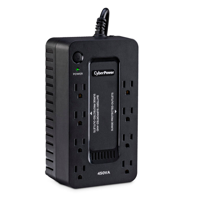 CYBERPOWER - 450VA BATTERY BACK-UP SYSTEM - BLACK - Like New