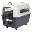 SPORTPET DESIGNS PLASTIC KENNELS ROLLING PLASTIC WIRE DOOR TRAVEL DOG CRATE - Like New