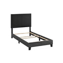 FURINNO PESSAC PU LEATHER UPHOLSTERED PLATFORM TWIN FB19821TBK - BLACK - Like New