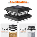 Brightever 4x4 Post Solar Lights Solar Post Cap Lights Black 12-Pack - Like New