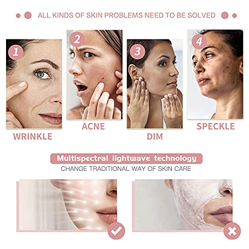 HXDZFX LED FACIAL LIGHT THERAPY MAS HK207 - ROSE GOLD - Like New