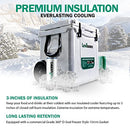 LANDWORKS WHEELED ICE COOLER ROTOMOLDED 42QT UP TO 10 DAY ICE RETENTION - WHITE - Like New