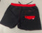 DIESEL BMBX-WAVE 2.017 BLACK SWIM SHORTS - SIZE:L - BLACK/RED - Brand New