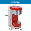 KENMORE PROGRAMMABLE SINGLE SERVE CUP RED STAINLESS STEEL BLACK COFFEE MAKER - Like New