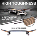 Playshion 31"x8" Complete Skateboard for Kids Adults Beginners Tiger - Brand New