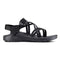 J107248 CHACO WOMEN'S ZX/1 CLOUD OUTDOOR SANDAL SOILD BLACK SIZE 10 - Like New