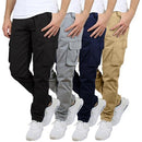 BLU ROCK MEN'S FLEX-STRETCH COTTON CARGO PANTS - MEN 34 - NAVY - Like New