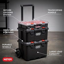 KETER STACK-N-ROLL MODULAR TOOLS ORGANIZER 3 PIECE TOOL BOX - BLACK/RED - Brand New
