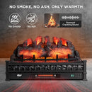 TURBRO ETERNAL FLAME 30 IN WIFI INFRARED ELECTRIC FIREPLACE LOG HEATER - BLACK - Like New