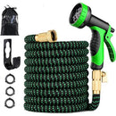 Tyrellso 100ft Expandable Garden Hose Kink Free 10 Patterns Nozzle - Black - Like New