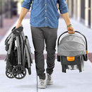 CHICCO MINI BRAVO SPORT TRAVEL SYSTEM, WITH KEYFIT INFANT CAR SEAT, CARBON/GRAY - Like New