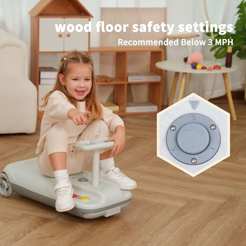 GENERIC 12V RIDEON CAR WITH CLEANING FUN 3 IN 1 GOKART SOFTSTART 5SPEED - GRAY - Like New