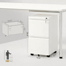 DEVAISE 2 Drawer Mobile File Cabinet with Lock Commercial Metal Filing Drawer - Like New
