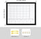 GENERIC 3-IN-1 DRY ERASE CALENDAR FOR WALL, MAGNETIC MONTHLY & WEEKLY CALENDAR - Brand New
