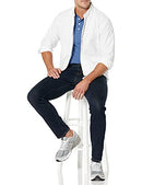 AMAZON ESSENTIALS MEN'S LONG-SLEEVE REGULAR-FIT OXFORD SHIRT - SIZE L - WHITE - Brand New