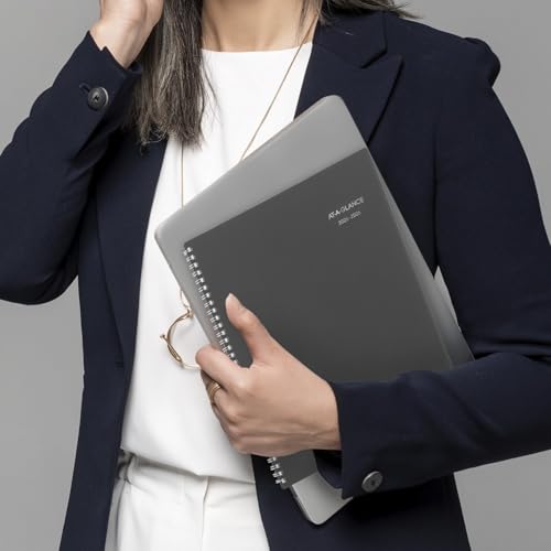 AT-A-GLANCE PLANNER 2025-2026 ACADEMIC MONTHLY 8-1/2" X 11" LARGE CHARCOAL - Like New