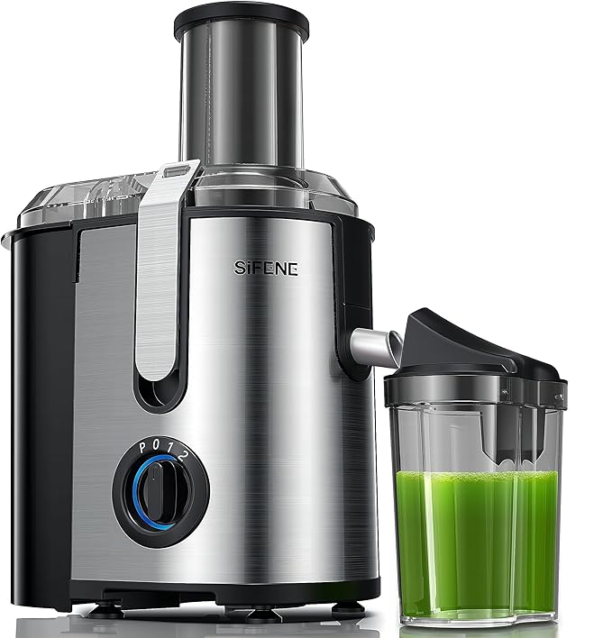 SiFENE Juicer Machine 3.2" Big Mouth 1000W Powerful SIF-518 - Stainless Steel Like New