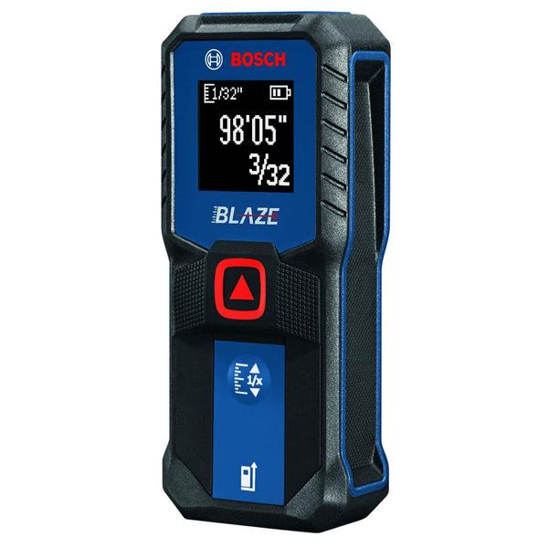 BOSCH 100 Ft Blaze Laser Distance Measure with 2 AA Batteries GLM100-23 - BLUE - Like New
