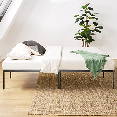 Best Price Mattress 14 Inch Simply Sturdy Metal Platform Bed, Black-Queen - Like New