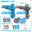 KCCHZ CY090-B2 4 PACK ELECTRIC WATER GUNS FOR KIDS & ADULTS RECHARGEABLE - BLACK - Like New