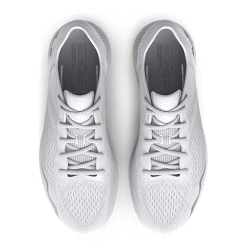 UA W HOVR SONIC 6 WHITE/WHITE/METALLIC SILVER Size 7.5 New