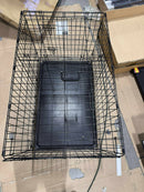AMAZON BASICS SINGLE DOOR FOLDING METAL DOG CRATE KENNEL 36 X 23 X 25 - BLACK - Like New