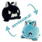TeeTurtle - The Original Reversible Dragon Plushie - Blue + Black - Like New