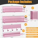 DTUQYX MAGNETIC SPICE RACK REFRIGERATOR 7 PAC 100% METAL MAGNET SHELVES PINK - Like New