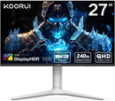 KOORUI 27” 240Hz Gaming Monitor QHD 1ms GN10 - WHITE/GREY - Scratch & Dent