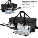 CURMIO Rolling Carrying Case Wheels Cricut Explore Air 2/Cricut Maker - Black - Brand New