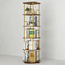 LAUXERY 5 TIER ROTATING BOOKSHELF, 360° SPINNING BOOKSHELF TOWER, SPACE SAVING - Like New