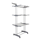 Kentaly Clothes Drying Rack 3-Tier Collapsible Rolling Dryer B08X475HPM - Grey - Like New